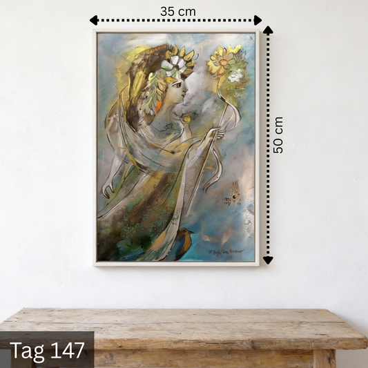 Frau mit Blumen