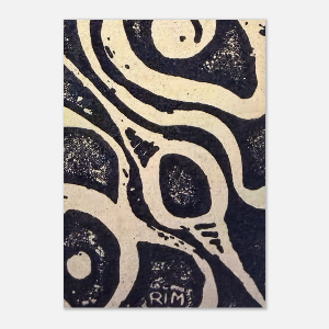 „Erdung“ (Frühe 1960er) – Prof. Ri Meuser von Eschmar Fine-Art auf Holz 70x100 cm / 28x40″