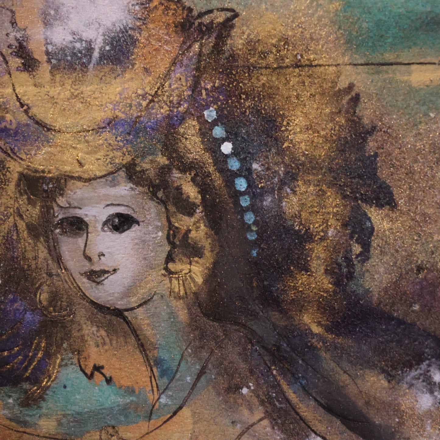 Goldene Frau Gesicht