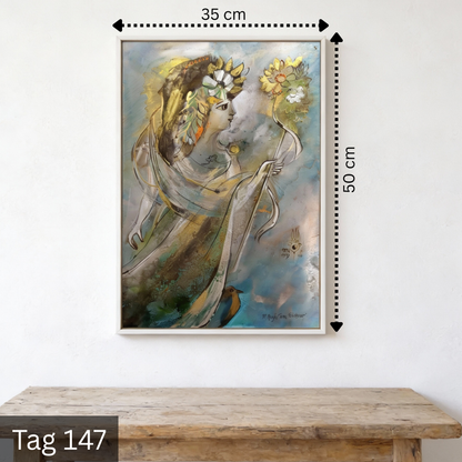 Frau mit Blumen
