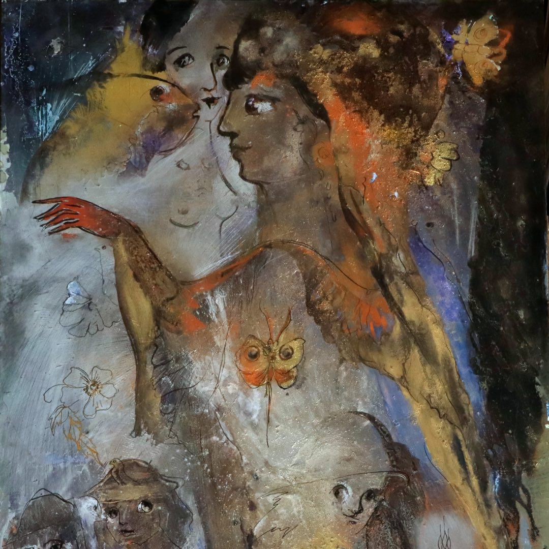Die Frau „da oben"