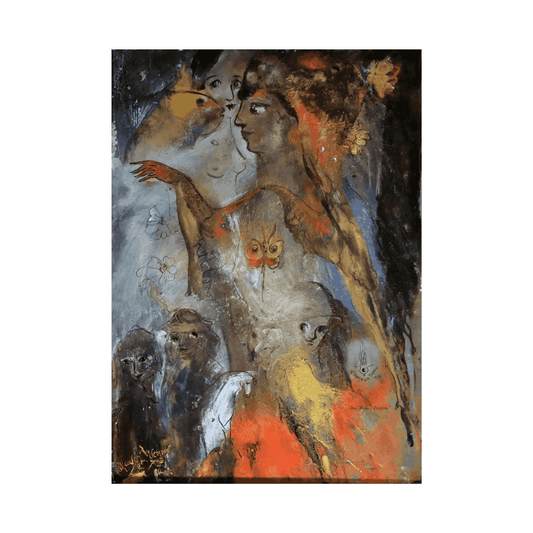 Die Frau „da oben"