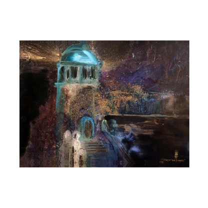 Vor dem blauen Turm