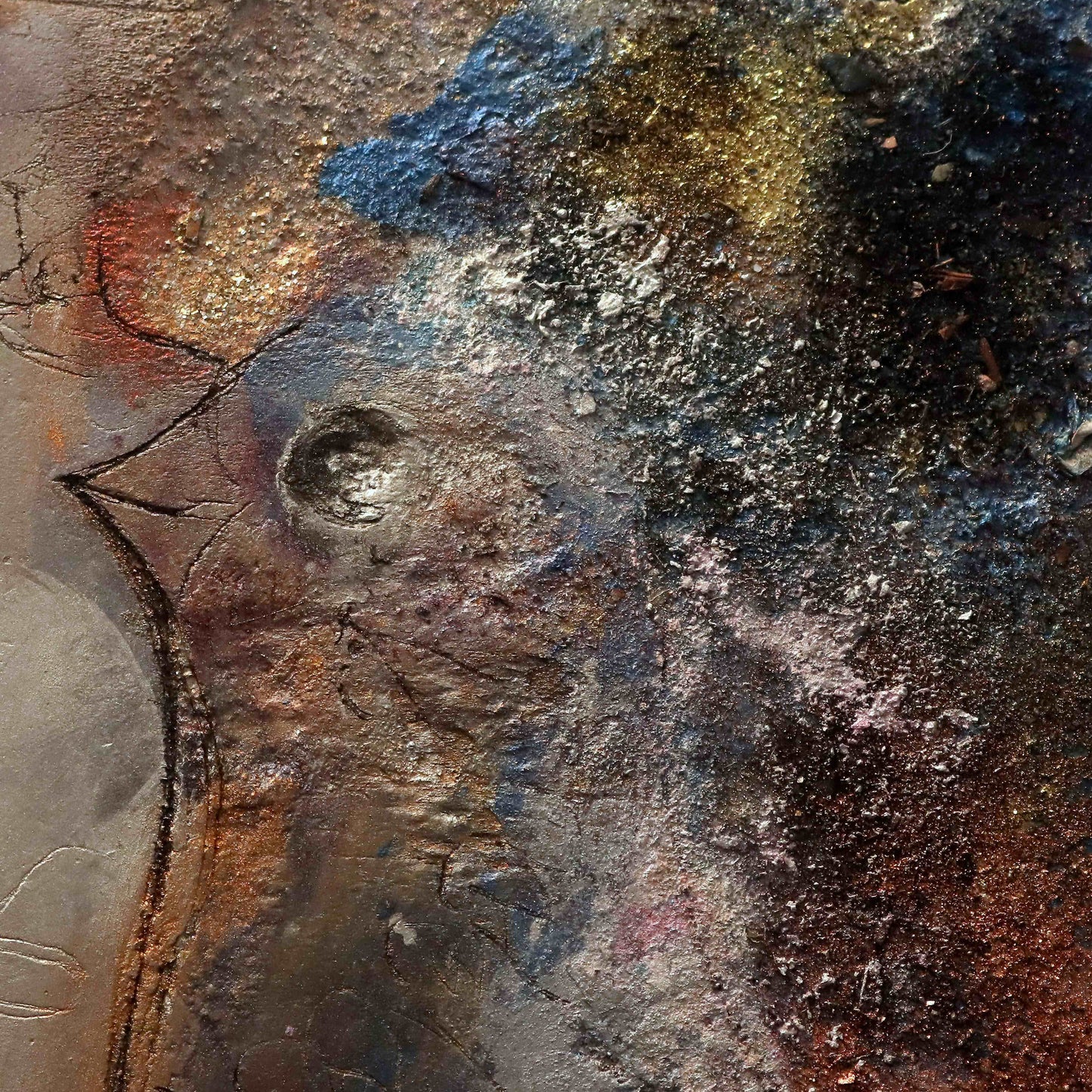 Himmelsvogel in Blau und Gold