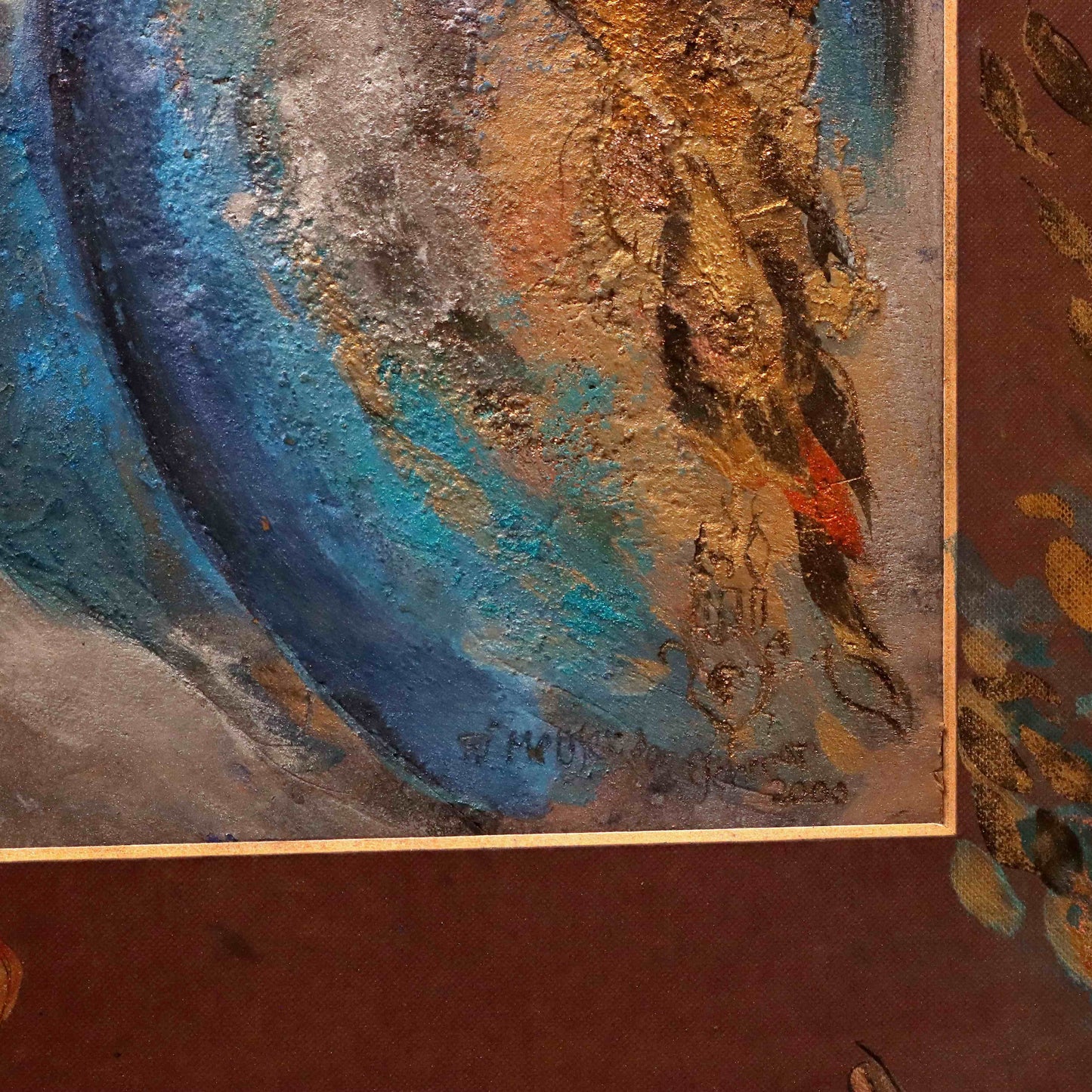 Herbstblätter und Vogel