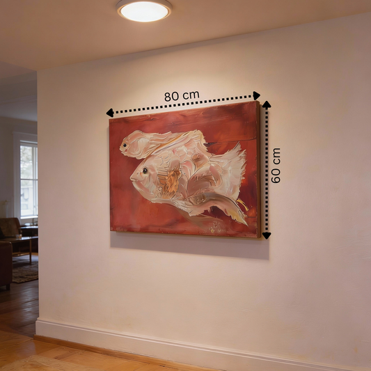 Fische im roten Strom