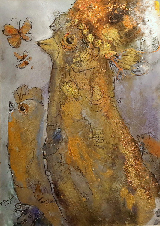 Vogelfamilie im Frühling